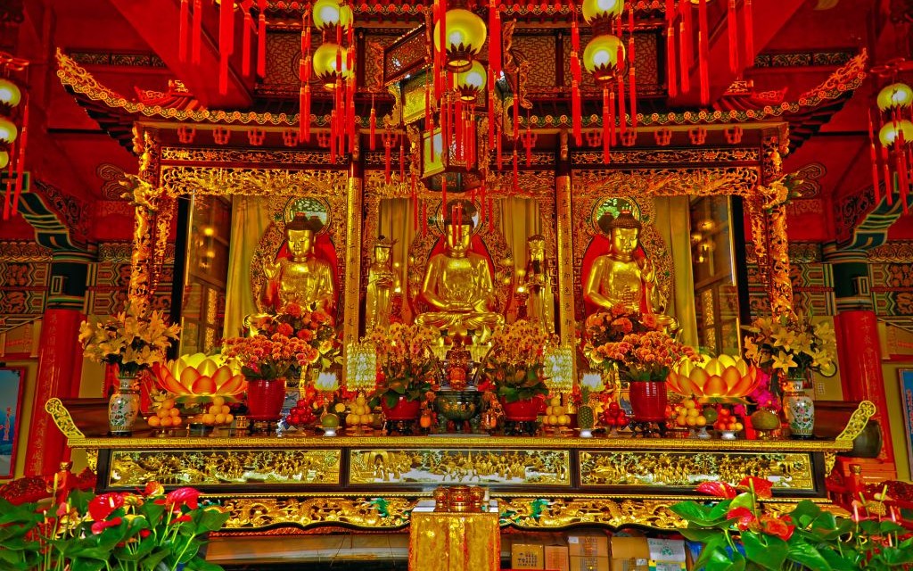 Golden Buddha Statues of Po Lin Monastery on Lantau Island, Hong Kong © Pindiyath100 | Dreamstime 21583711