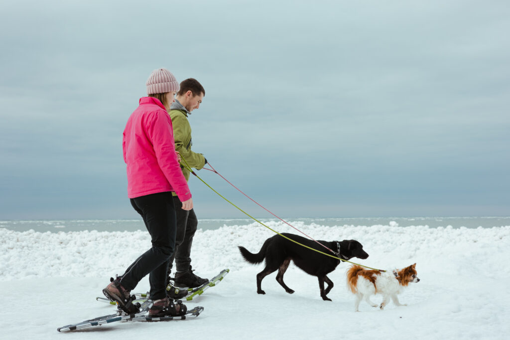 snowshoeing